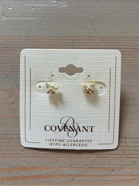RS Covenant Gold Butterfly Stud Earrings
